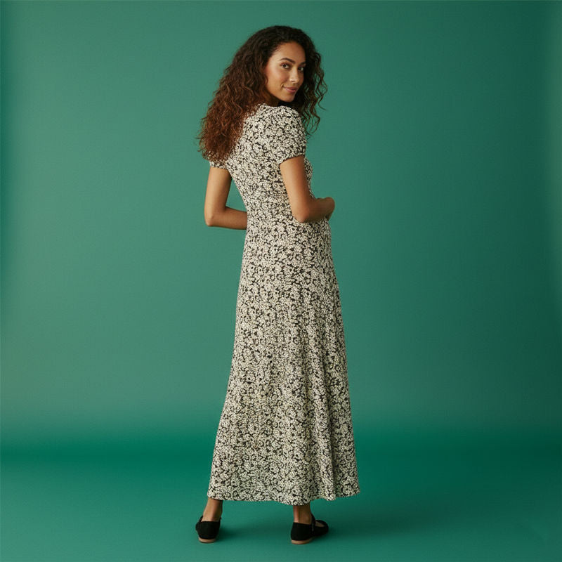 Crew Neck Retro Dress