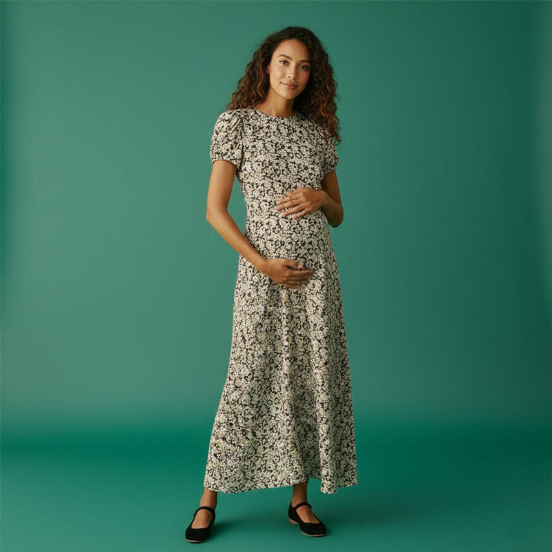 Crew Neck Retro Dress