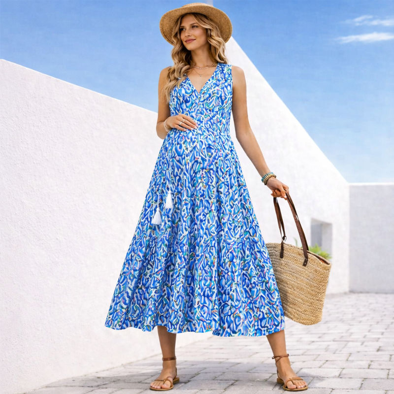 Floral Print Maternity Dress