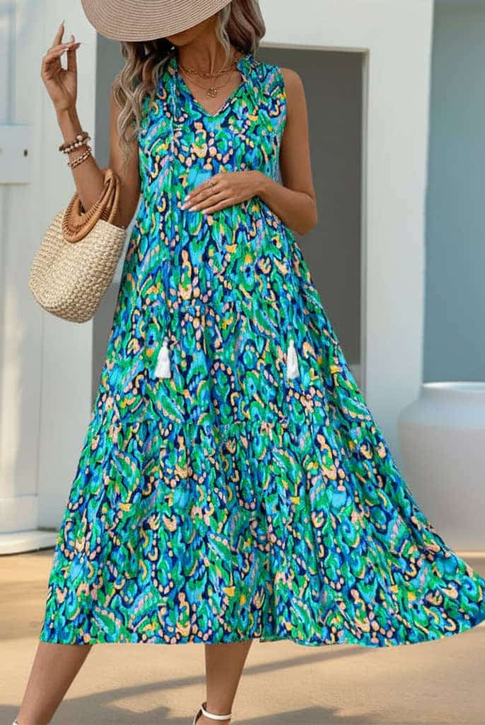 Floral Print Maternity Dress