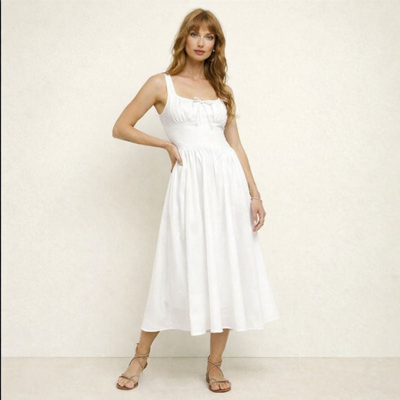 French Style Front Tie Dress