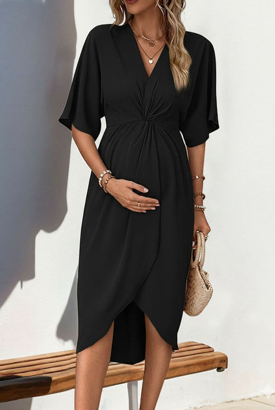 Front Knot Maternity Dress