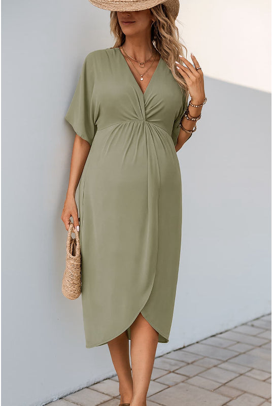 Front Knot Maternity Dress