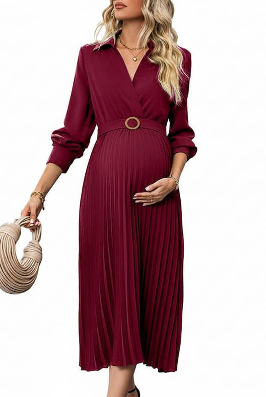 Pleated Pregnancy Dress