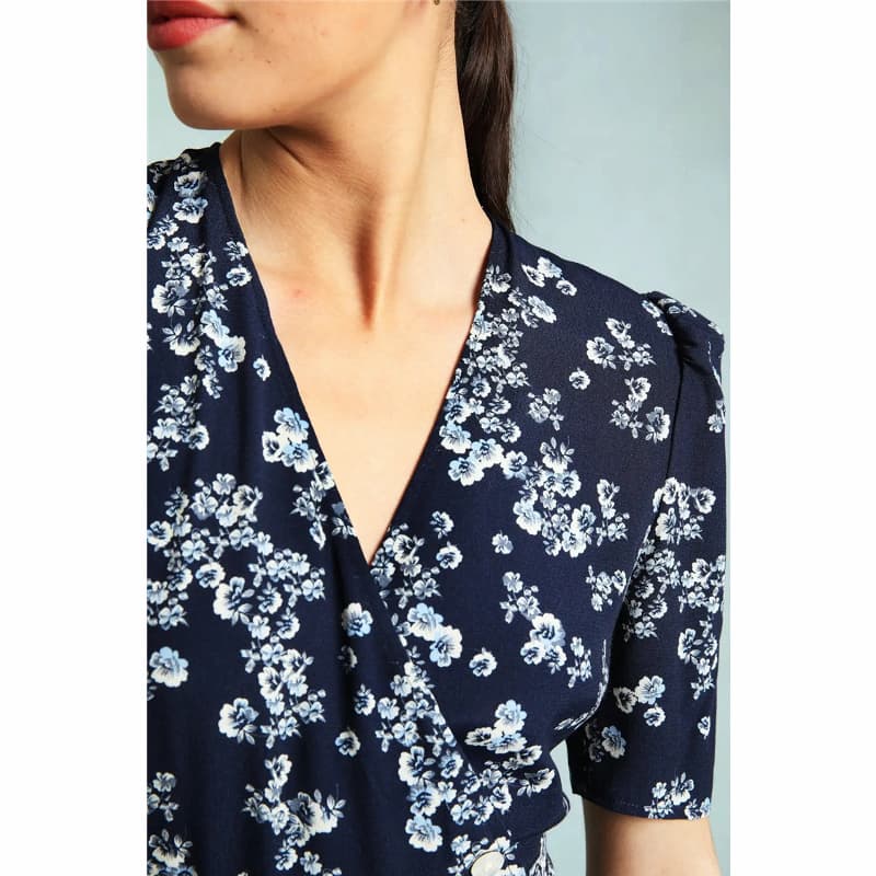Side Wrap Floral Dress