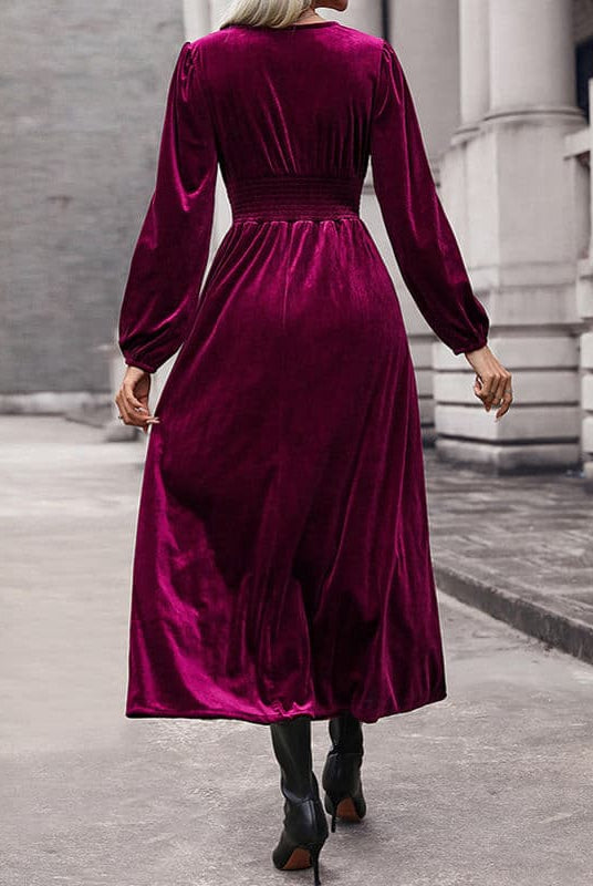 Velvet Midi Maternity Dress