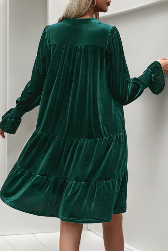 Velvety Elegant Maternity Dress