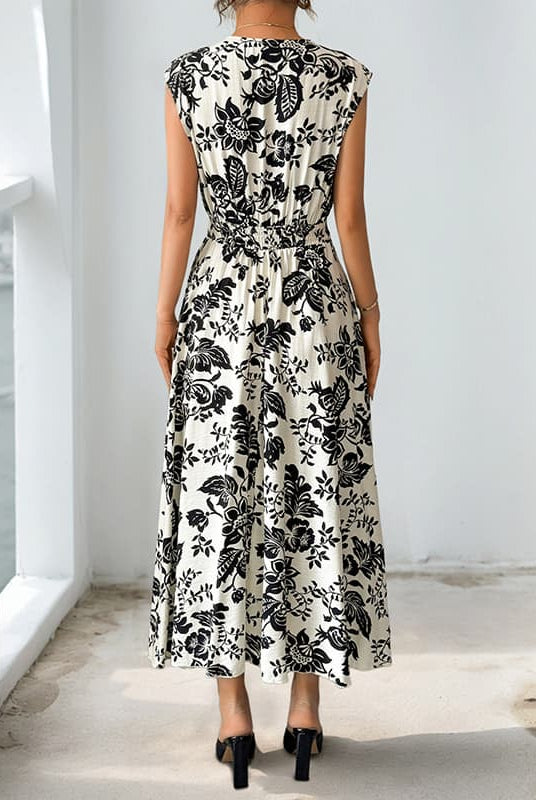 Black and Floral Pregnancy Dress