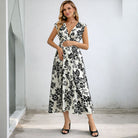 Black and Floral Dress