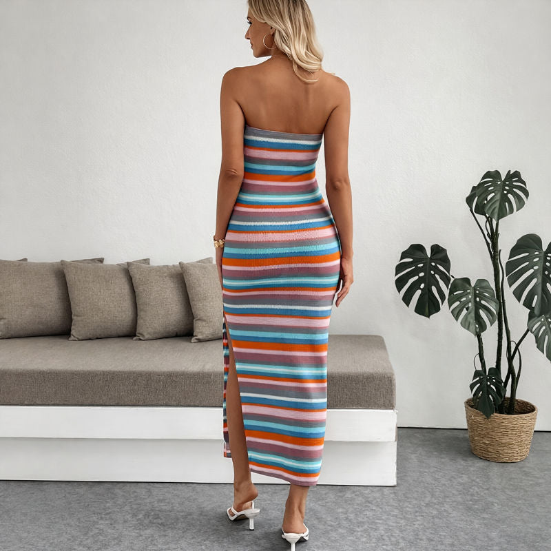 Colored Bandeau Dress S