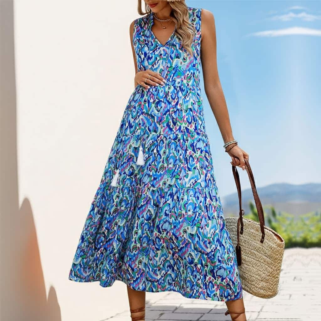 Floral Print Maternity Dress