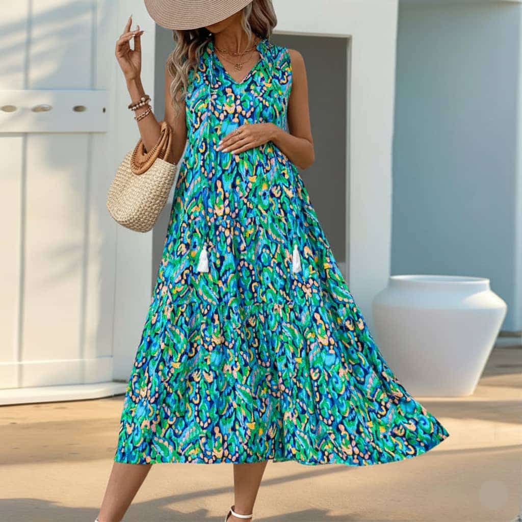 Floral Print Maternity Dress