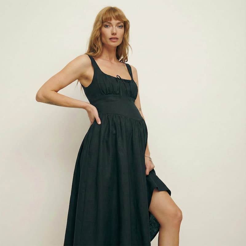 French Style Front Tie Dress