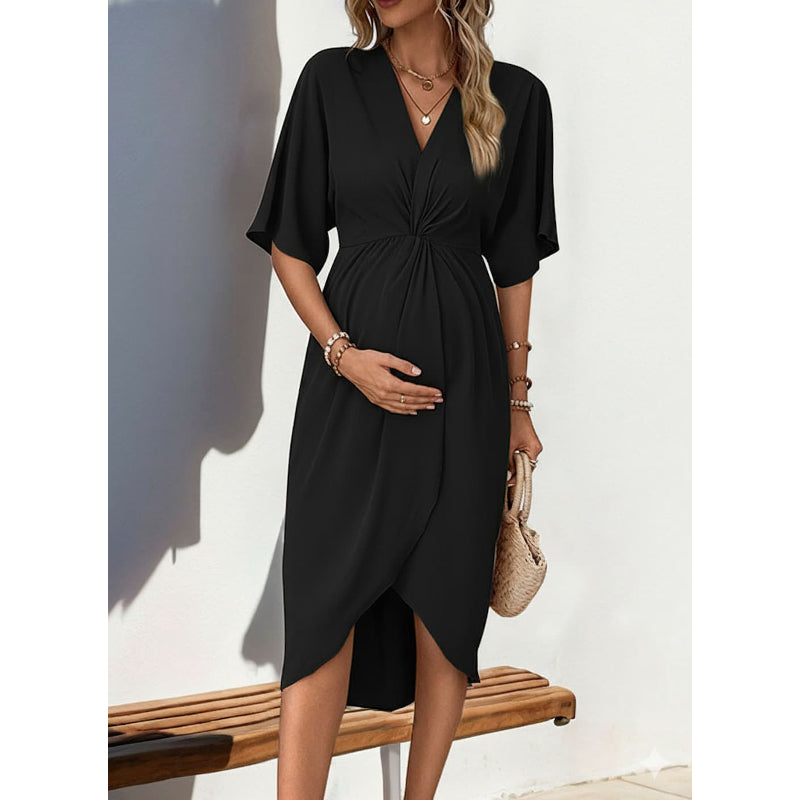Front Knot Maternity Dress