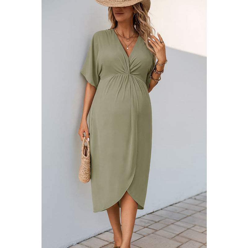 Front Knot Maternity Dress
