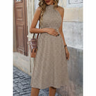 Halter Neck Abstract Maternity Dress