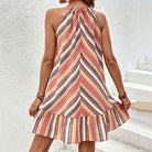 Linear Ruffled Maternity Dress