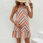 Linear Ruffled Maternity Dress