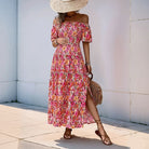 Off Shoulder Floral Maternity Dress
