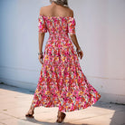 Off Shoulder Floral Maternity Dress