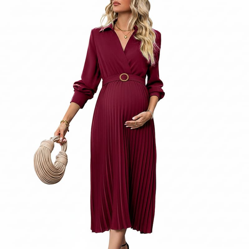 Pleated Pregnancy Dress