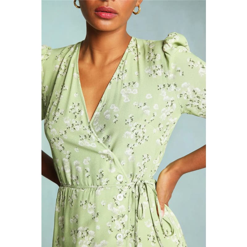 Side Wrap Floral Dress