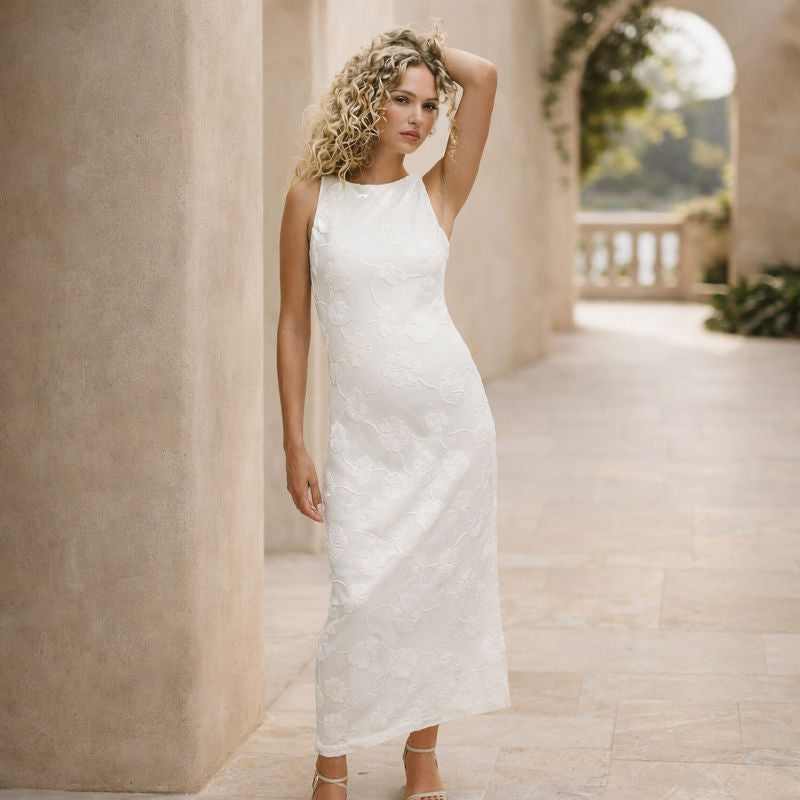 Silk Velvet Flower Dress