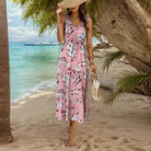 Tiered Floral Pregnancy Dress