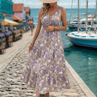 Tiered Floral Pregnancy Dress