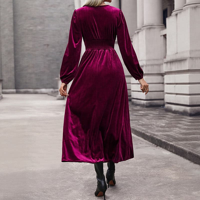 Velvet Midi Maternity Dress