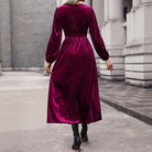 Velvet Midi Maternity Dress