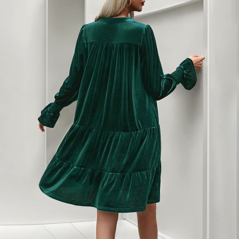 Velvety Elegant Maternity Dress