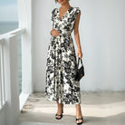 Black and Floral Pregnancy Dress