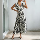 Black and Floral Pregnancy Dress