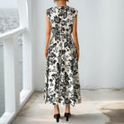 Black and Floral Pregnancy Dress