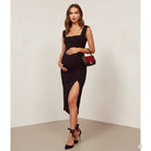 Square Neck Fitted Dress